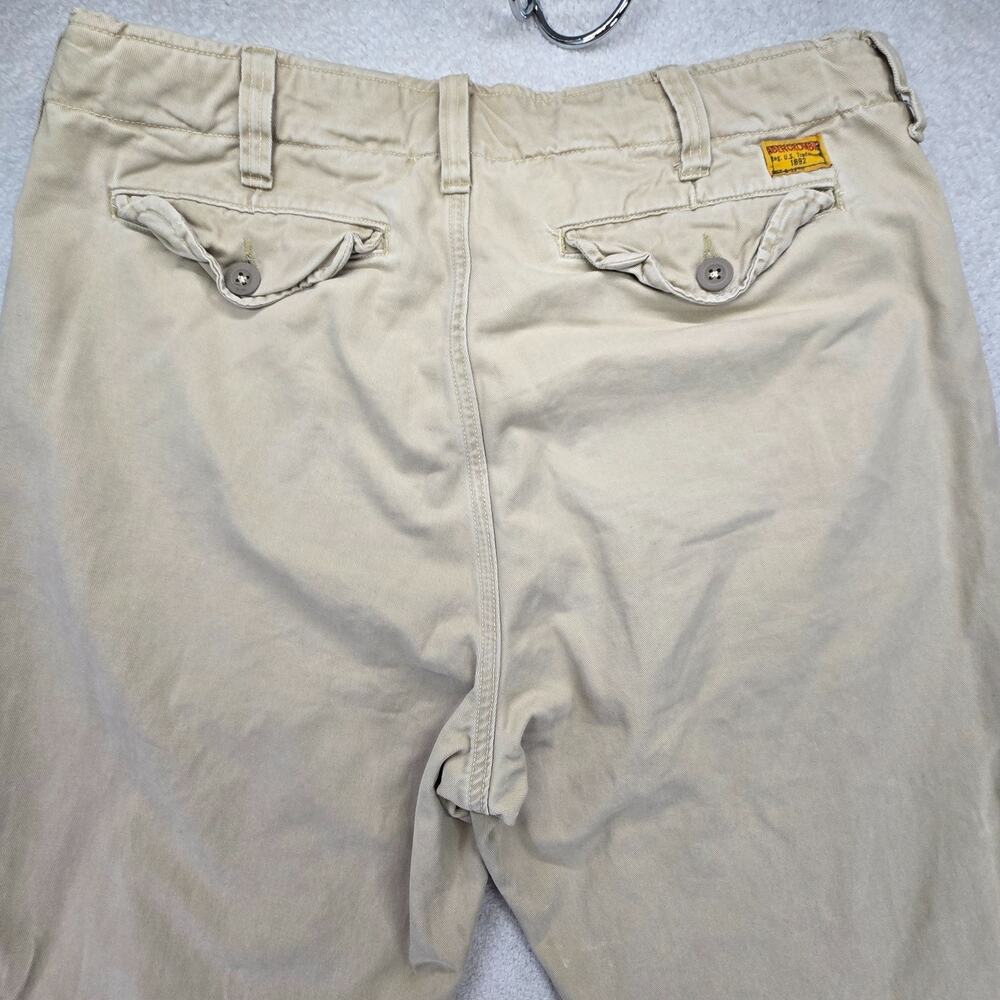 VTG Abercrombie Fitch Pants Officer Chino Men 34x30 Khaki Drawstring Preppy Y2k - Picture 5 of 16